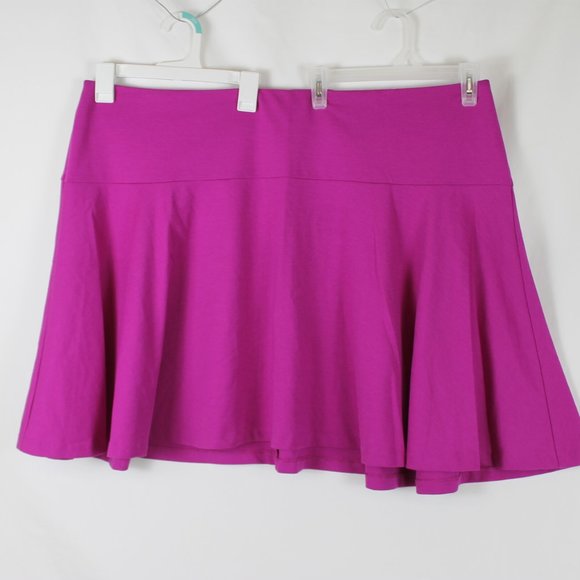 Lane Bryant Dresses & Skirts - LANE BRYANT Skirt Woman Size 28 Fuscia Pink Mini Flare Skirt Stretch Flat Front